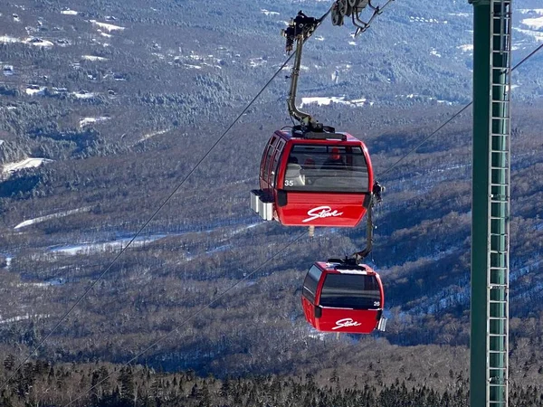 Stowe Mountain Ski Resort Gondola Vermont Verenigde Staten — Stockfoto