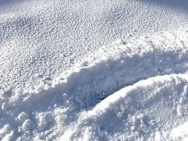 Fond Neige Poudreuse Blanche Fraîche Journée Ensoleillée Hiver Plein Air — Photo