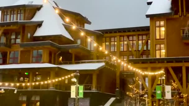 Skating Rink Spruce Peak Village Stowe Mountain Resort — Stock Video