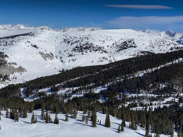 Panoramisch Uitzicht Achterbak Bij Skigebied Vail — Stockfoto