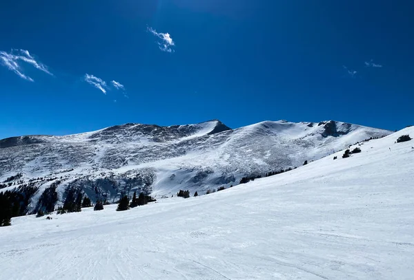 Breckenridge Ski Resort Colorado Живописные Зимние Виды Солнечный День — стоковое фото