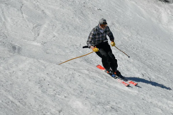 Freerider Stowe Mountain Resort Vermont Frühling Von Der Seite Gesehen — Stockfoto