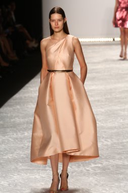 model mercedes-benz moda hafta bahar 2015 sırasında monique lhuillier pist yürür