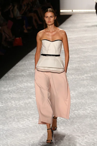 model mercedes-benz moda hafta bahar 2015 sırasında monique lhuillier pist yürür