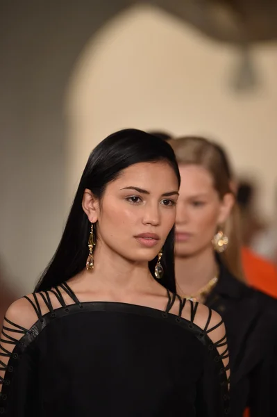 Models walk the runway finale at Ralph Lauren fashion show — Stock Photo, Image