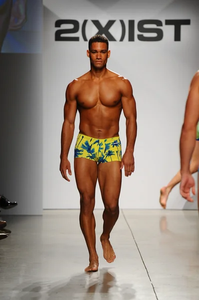 2 (X) Ist mannen voorjaar zomer 2015 start-en landingsbaan Show — Stockfoto