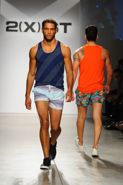 2 (X) IST Men 's Spring Summer 2015 Runway Show — стоковое фото