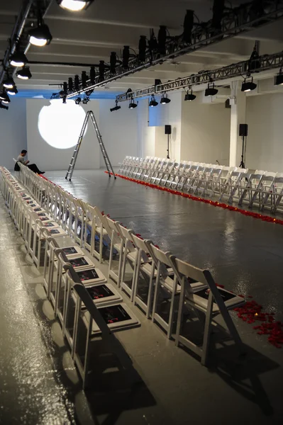 Made in the USA Spring 2015 lingerie showcase preparations — Stock Photo, Image