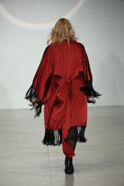 Pist finale göstermek iç çamaşırı moda haftası sırasında