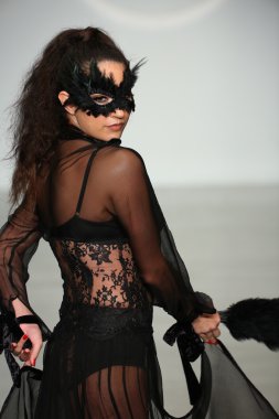 Pist finale göstermek iç çamaşırı moda haftası sırasında