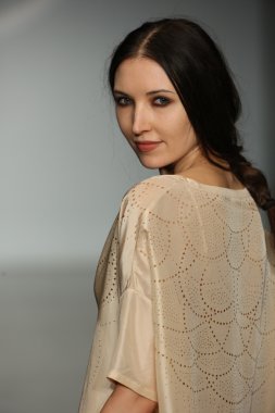 Pist finale göstermek iç çamaşırı moda haftası sırasında