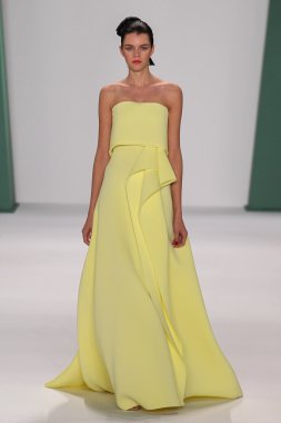 Model Antonia Wesseloh walk the runway at the Carolina Herrera fashion show