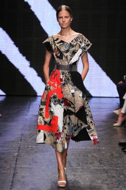 Elisabeth Erm yürümek Donna Karan New York pist