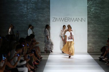 Zimmermann fashion show during Mercedes-Benz Fashion Week clipart