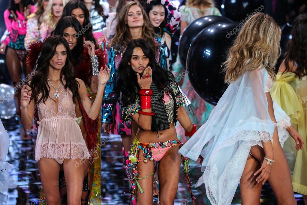 LONDON, ENGLAND - DECEMBER 02: Models during 2014 VS Fashion Show finale on December 2, 2014 in London, England