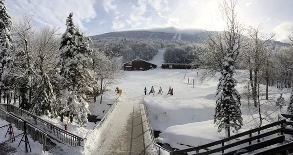 在新汉普郡的滑雪小屋 — 图库照片