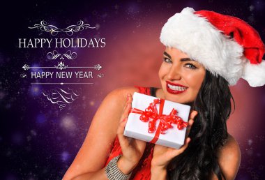 Seksi Noel Baba'nın yardımcıları kartpostal duvar kağıdı tasarım şablonu