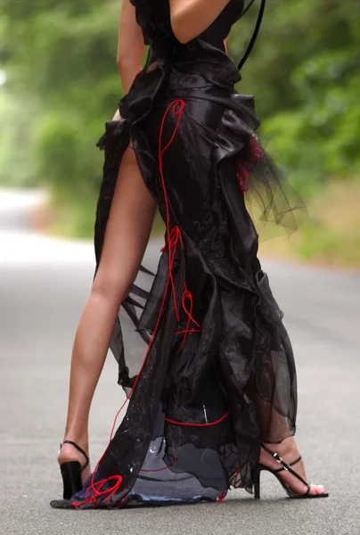 モデル着用のファッション オートクチュール ドレス — ストック写真