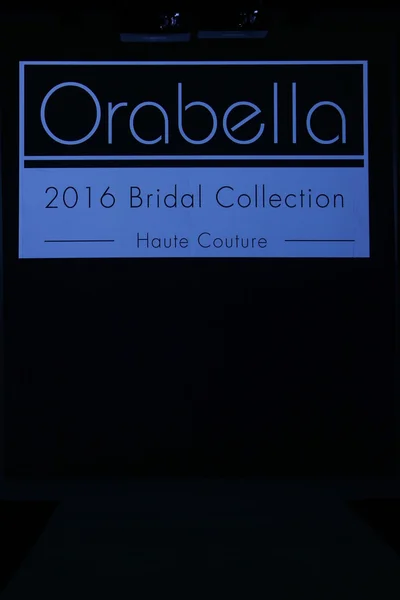 New York October Orabella Bridal Fall Winter 2016 Runway Show — Stock Photo, Image