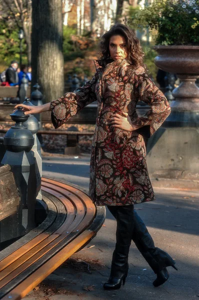 Femme glamour aux cheveux foncés — Photo