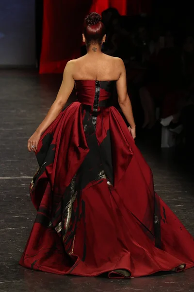 Przejdź czerwony dla kobiet czerwona sukienka kolekcja — Zdjęcie stockowe