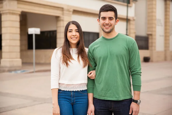 Latin couple standing together — Stock Photo, Image