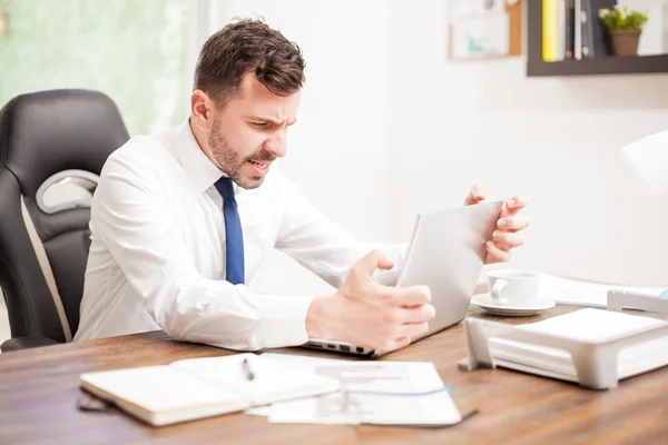 Angry businessman yelling — Stock Photo, Image