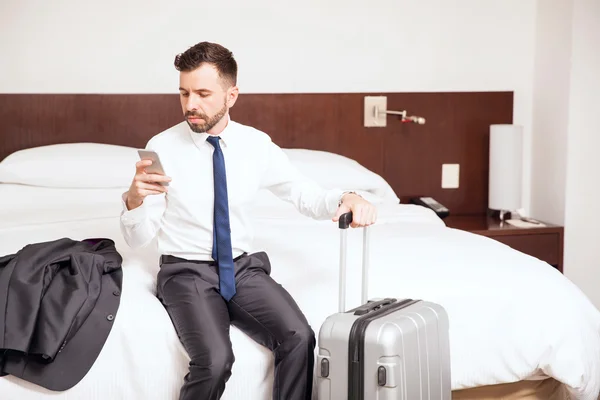 Businessman ready to leave — Stock Photo, Image