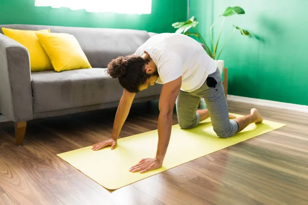 Hombre Activo Con Estilo Vida Saludable Haciendo Rutina Matutina Hombre — Foto de Stock