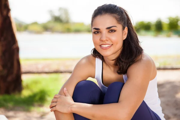 Atleta relaxante — Fotografia de Stock