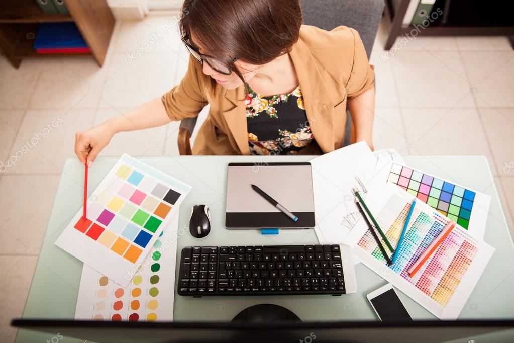 designer working on computer