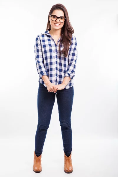 Hipster girl wearing glasses — Stock Photo, Image