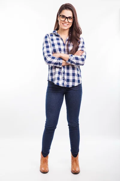 Brunette wearing glasses — Stock Photo, Image