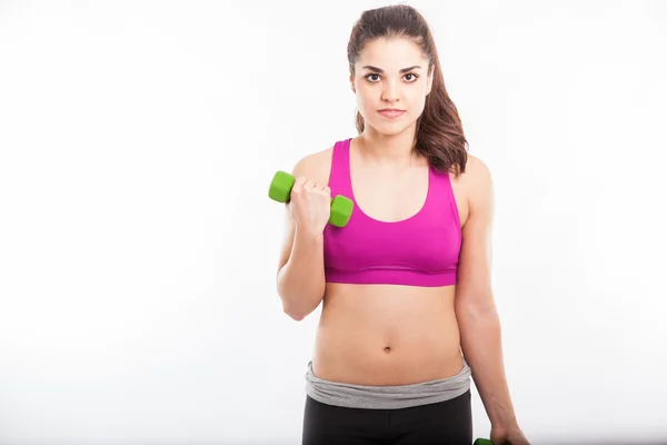 Brunette working out — Stock Photo, Image