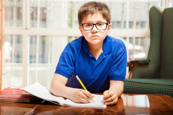 숙제하는 소년 — 스톡 사진