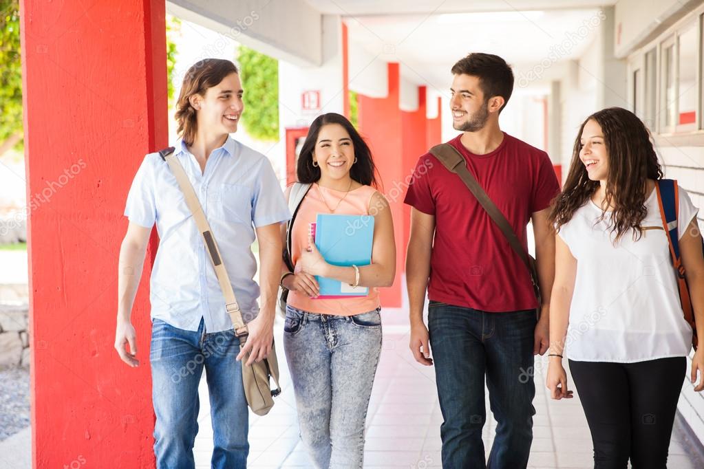 Students walking together