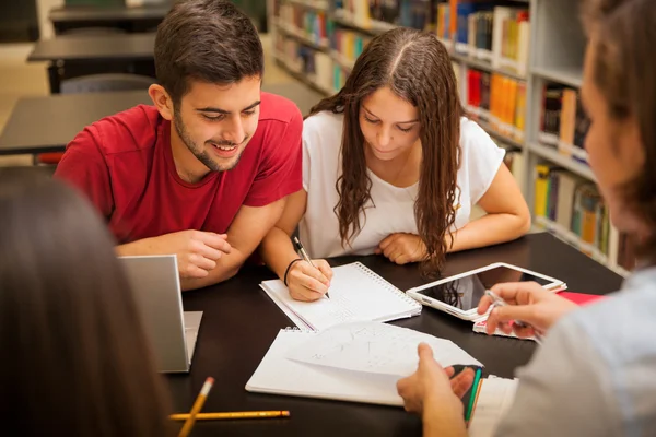 Adultos jóvenes estudiando — Foto de Stock