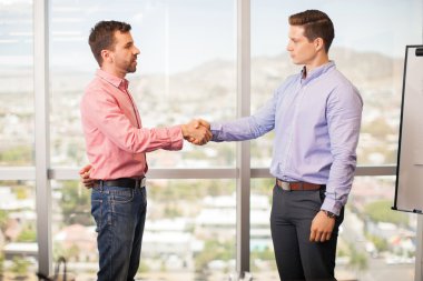 man giving a handshake
