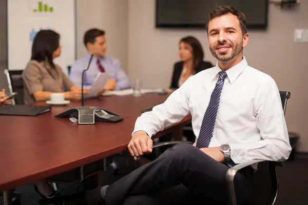lawyer wearing a tie sitting