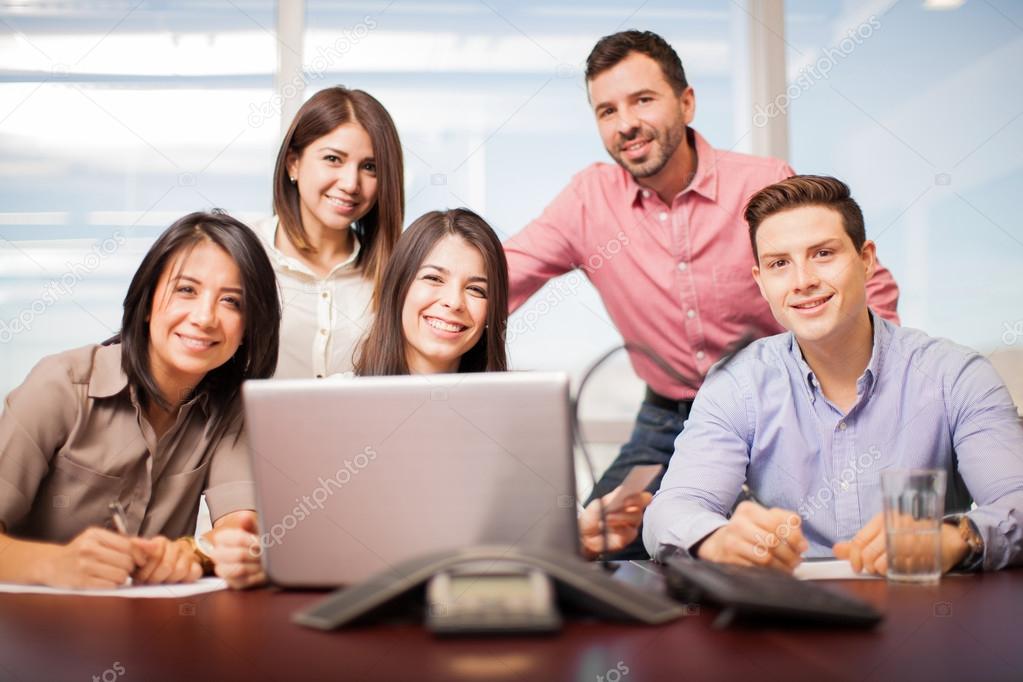 people working as a team