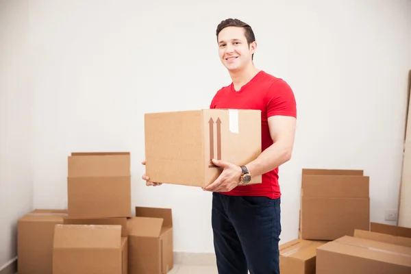 Man carrying some boxes — Stock Photo, Image