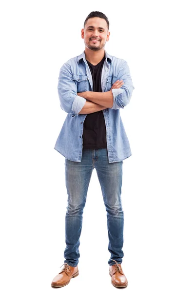 Man dressed casually and standing — Stock Photo, Image