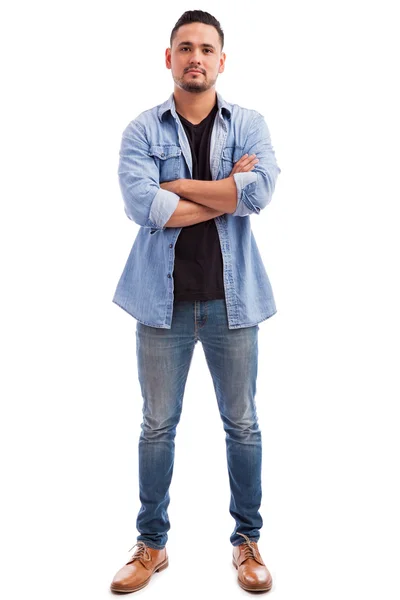 Man in  casual clothes standing — Stock Photo, Image