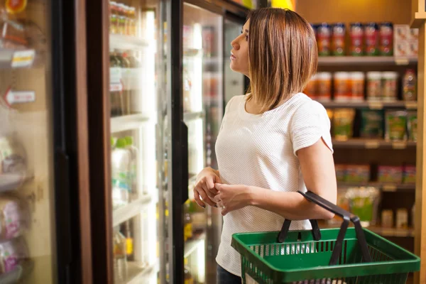 Brunette doing some shopping Royalty Free Stock Photos