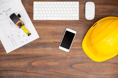 mimarın çalışma alanı ile bir bilgisayar