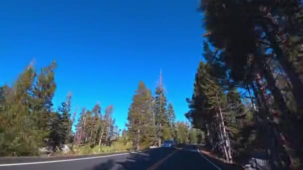 Beautiful Scenic Road Yosemite National Park California Usa — Stockvideo