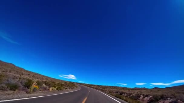 Coche Conduce Por Una Hermosa Carretera Plana California — Vídeos de Stock