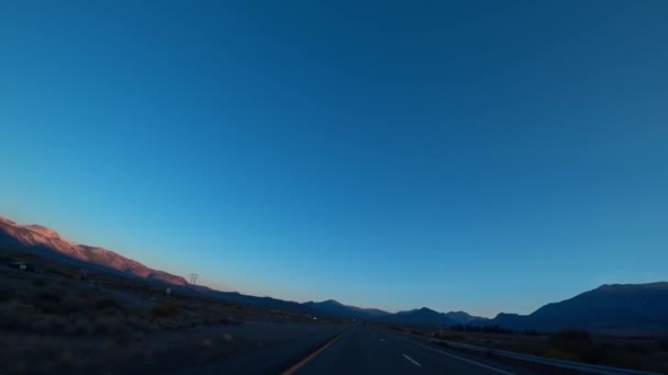 Hermosa Carretera Condado Mono California Por Noche — Vídeos de Stock