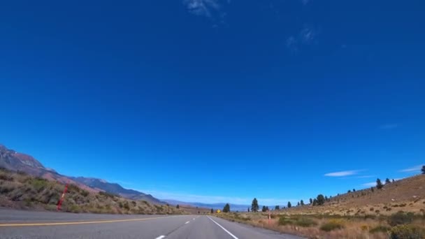 Hermosa Carretera Panorámica Día Soleado California — Vídeos de Stock
