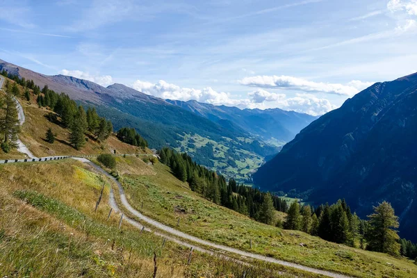 Vista Superior Vale Montanha Áustria — Fotografia de Stock